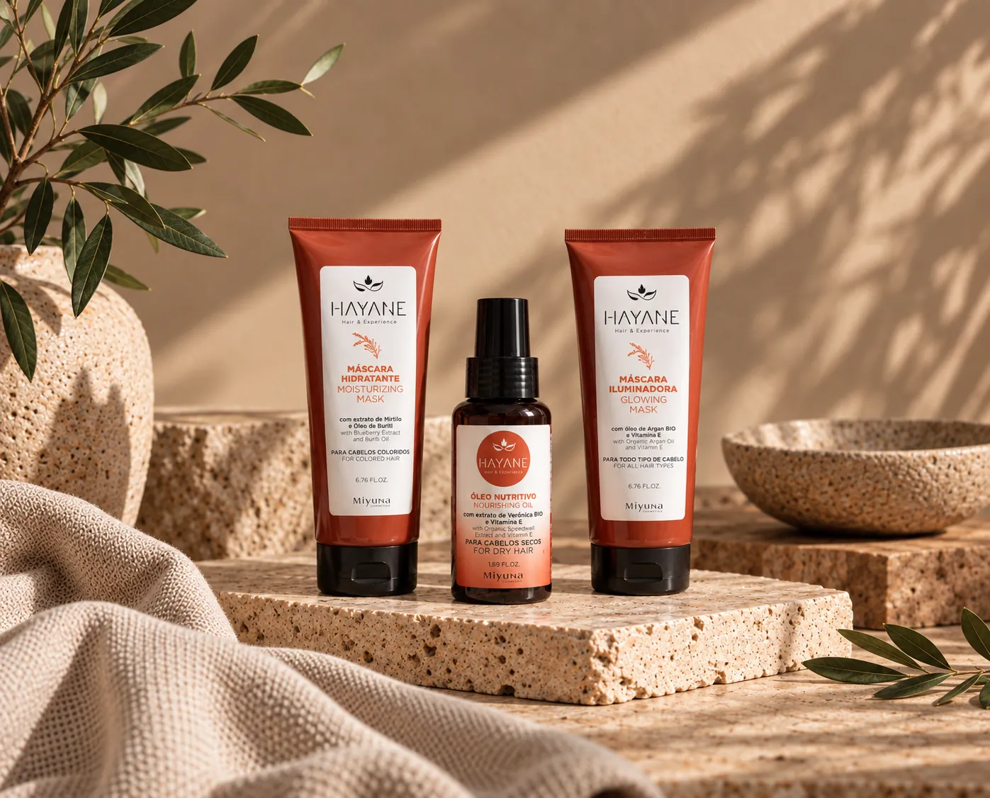 Linha completa de produtos Hayane Hair & Experience